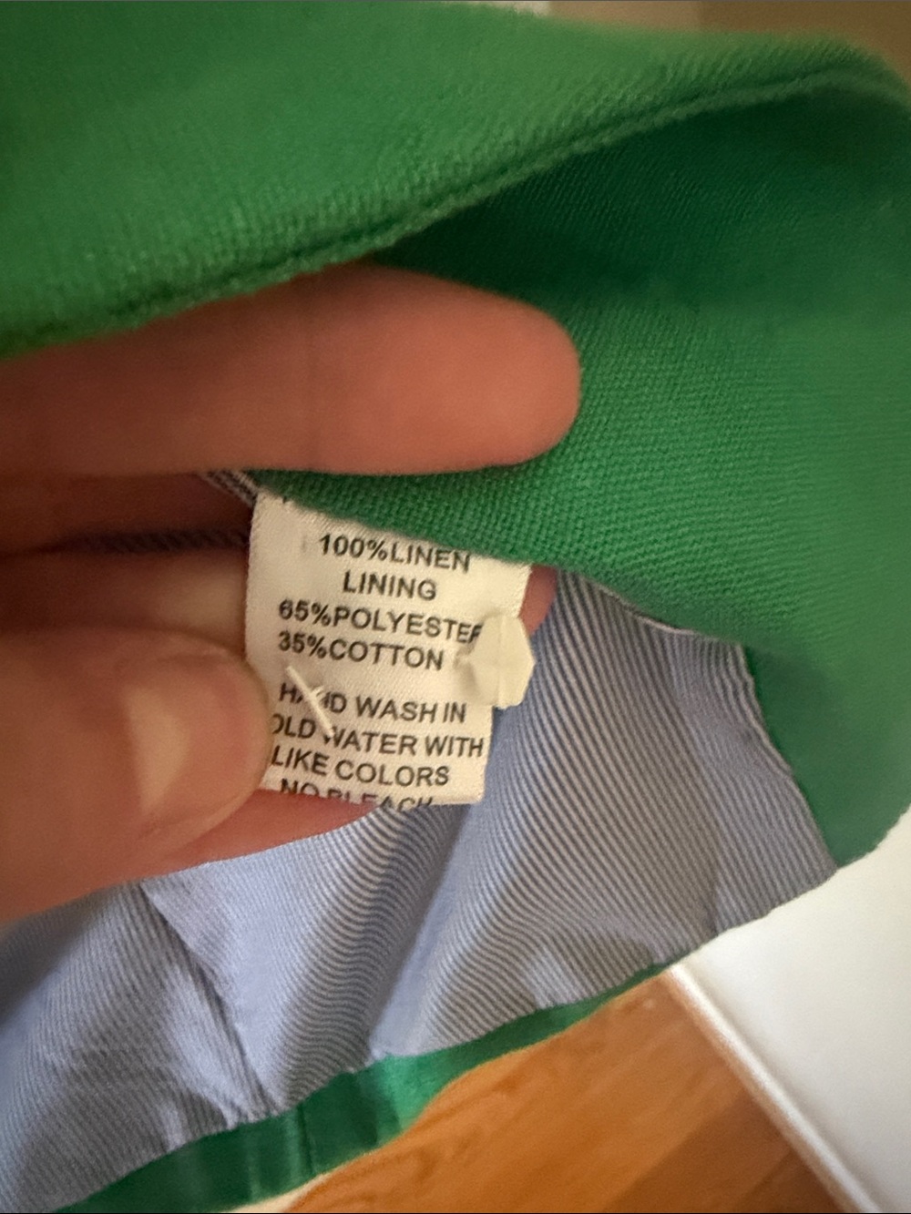 Women’s Green Single-Button Linen Blazer - Picture 5 of 9